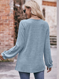 Mandy Long Flounce Sleeve Round Neck Blouse 