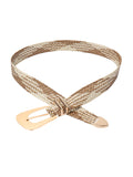 Irregular Buckle Braid Belt 