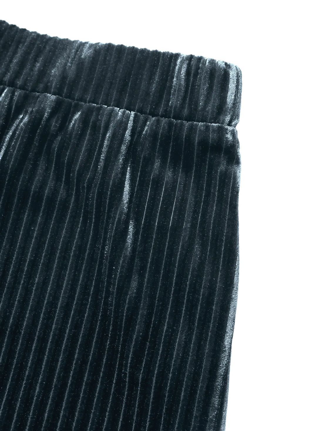 High-Waisted Ribbed Velvet Flare Pants 