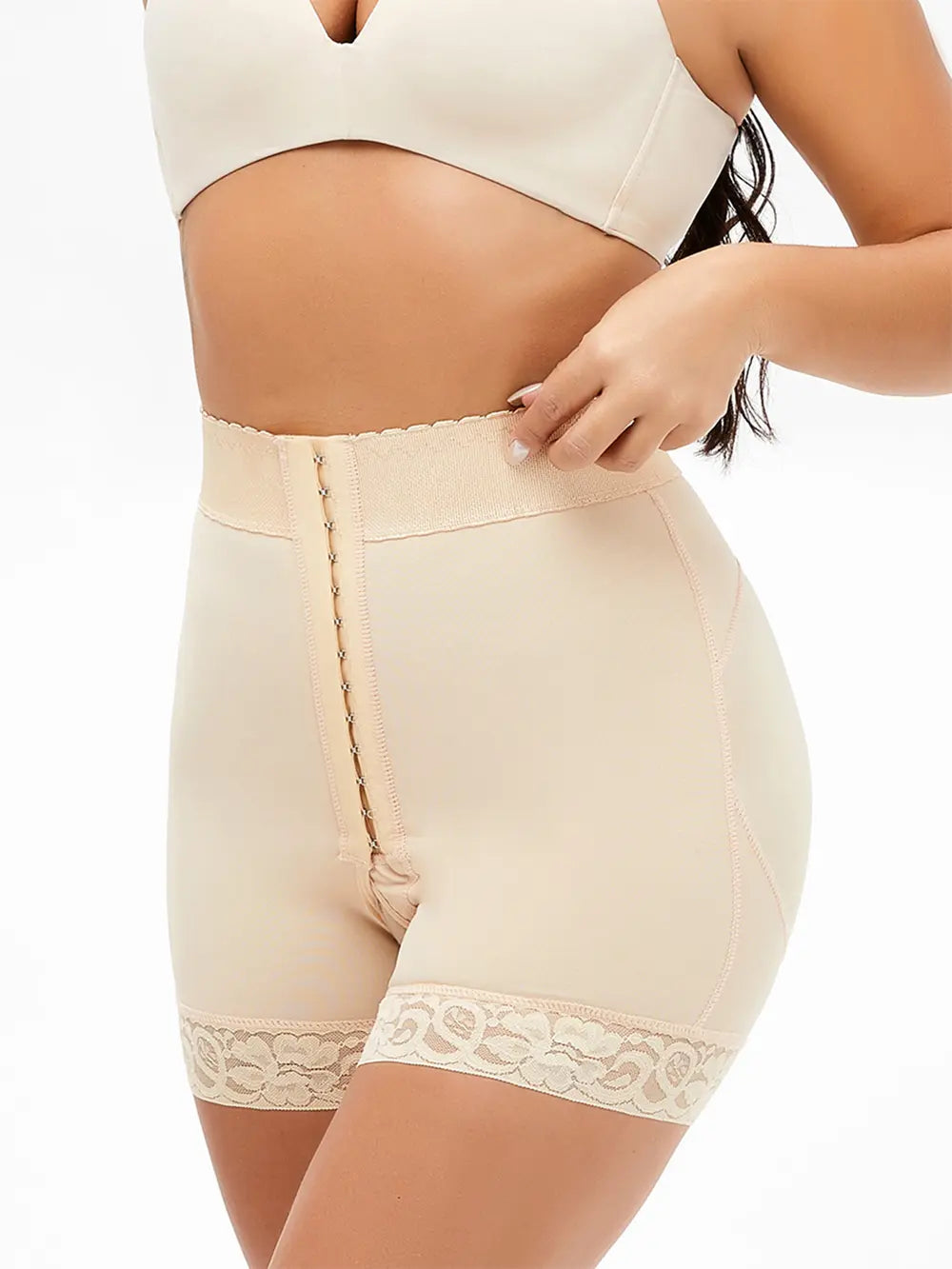 Full Size Lace Detail Hook-and-Eye Shaping Shorts Lingerie & Nightwear