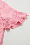 Plus Size V-Neck Half Sleeve Blouse 