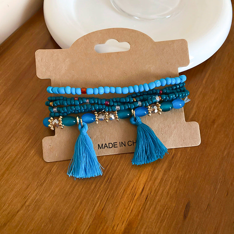 Tassel Rice Bead Bracelet 