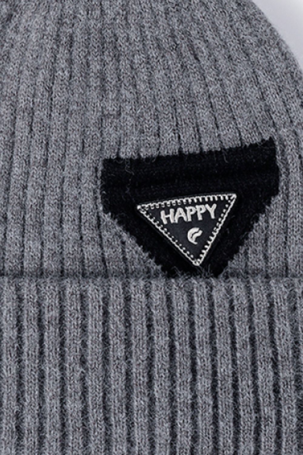 HAPPY Contrast Beanie 