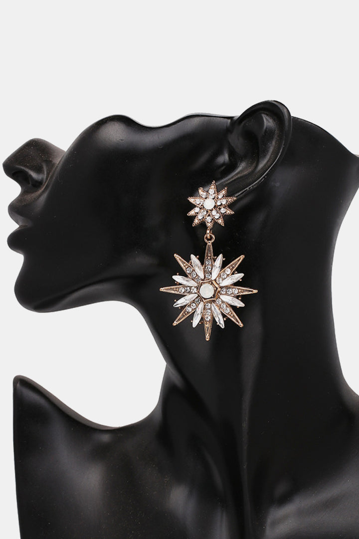 Zinc Alloy Star Shape Dangle Earrings 
