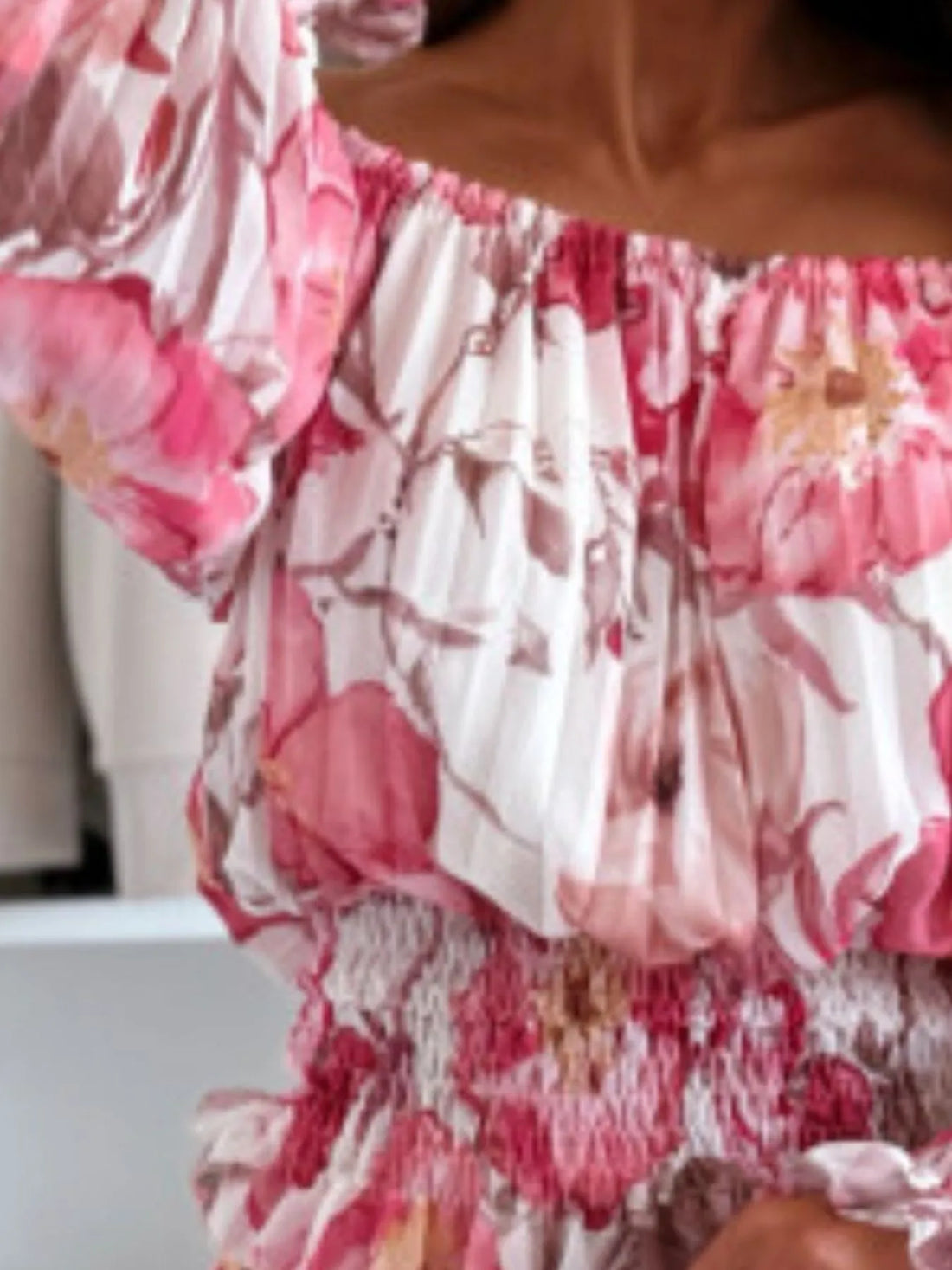 Floral Off-Shoulder Top and Skirt Two-Piece Set Two Piece Dresses