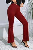 High Waist Long Flare Pants 