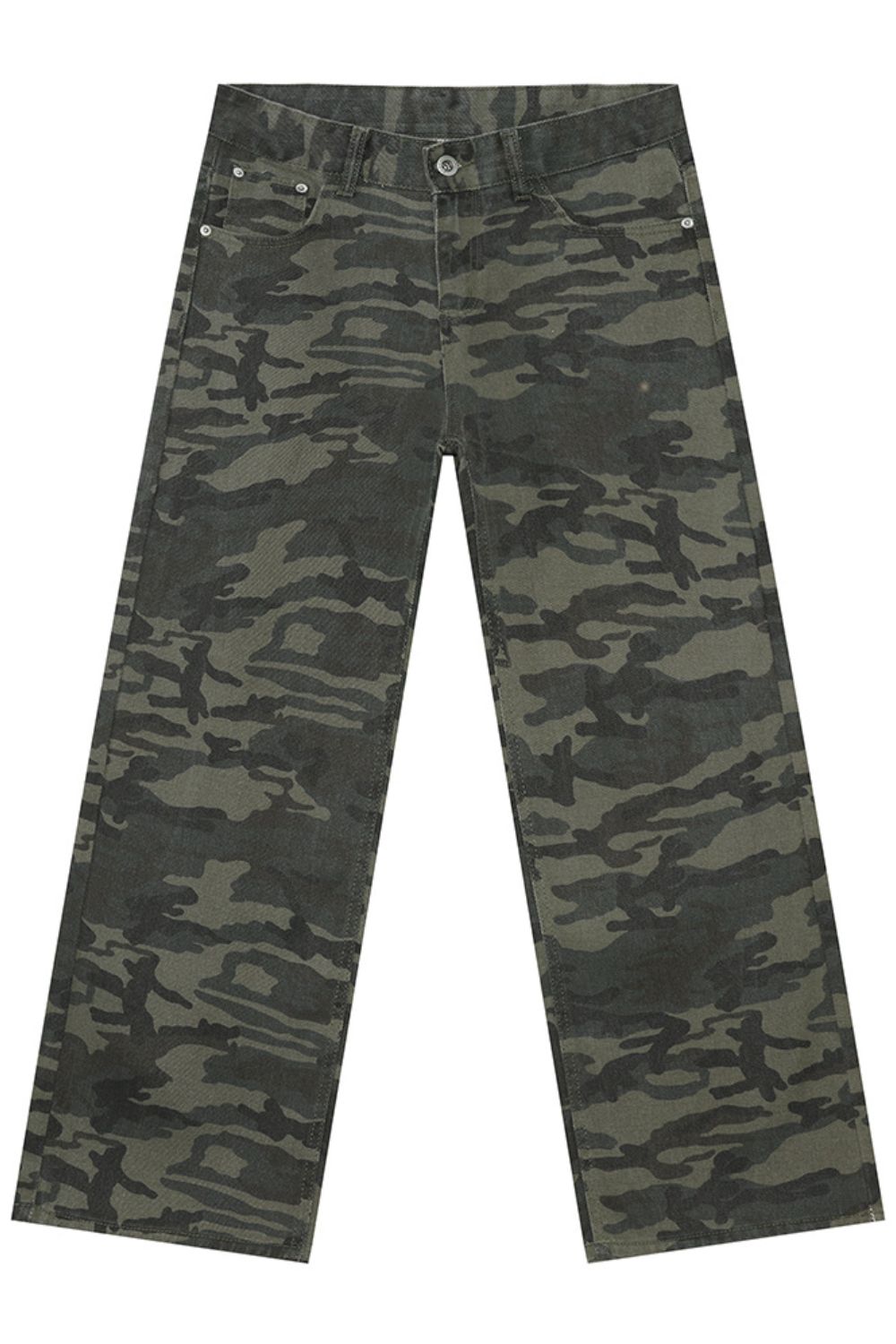Camouflage Jeans with Pockets 