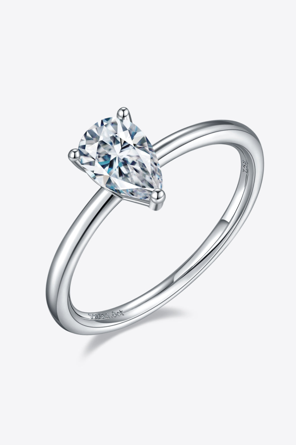 1 Carat Moissanite 925 Sterling Silver Solitaire Ring 