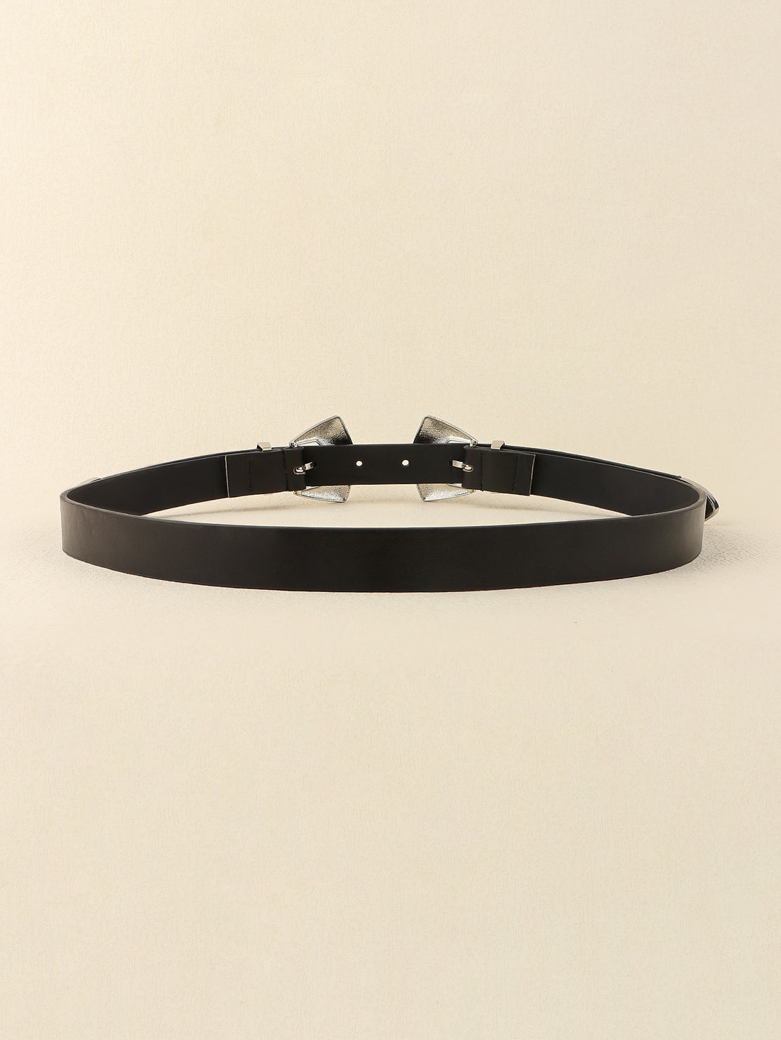 Double Buckle PU Leather Belt 