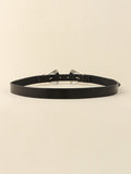 Double Buckle PU Leather Belt 