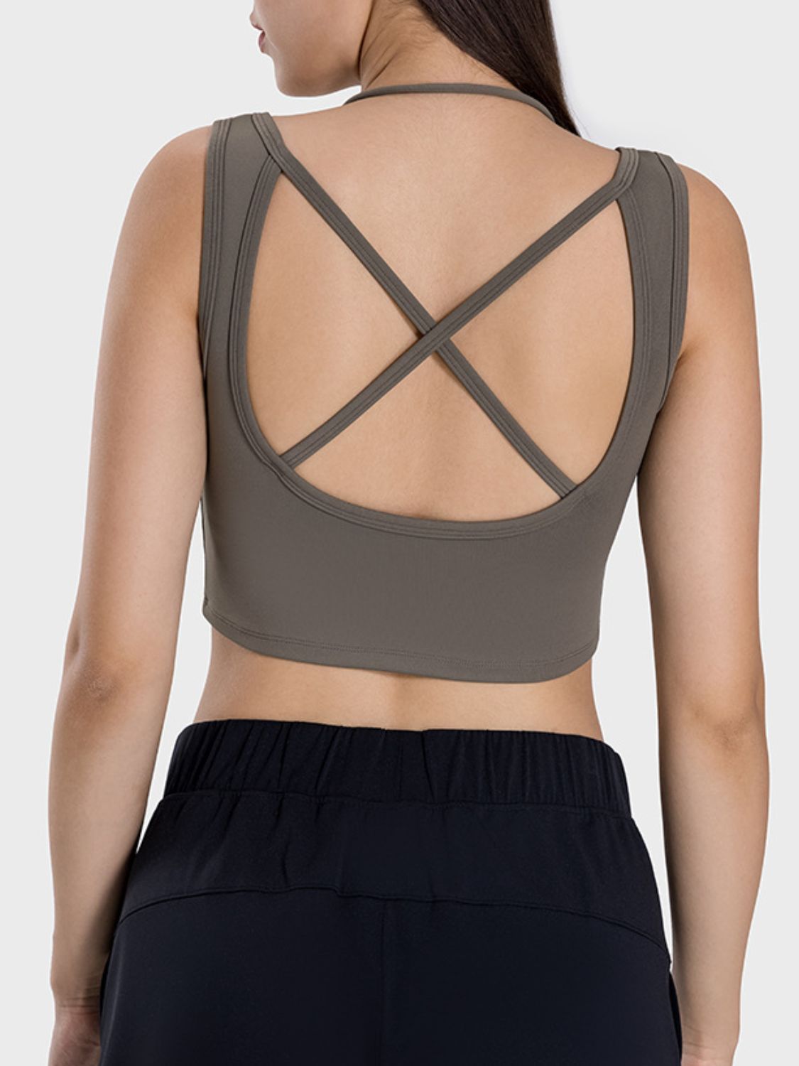 Millennia Crisscross Square Neck Active Tank 