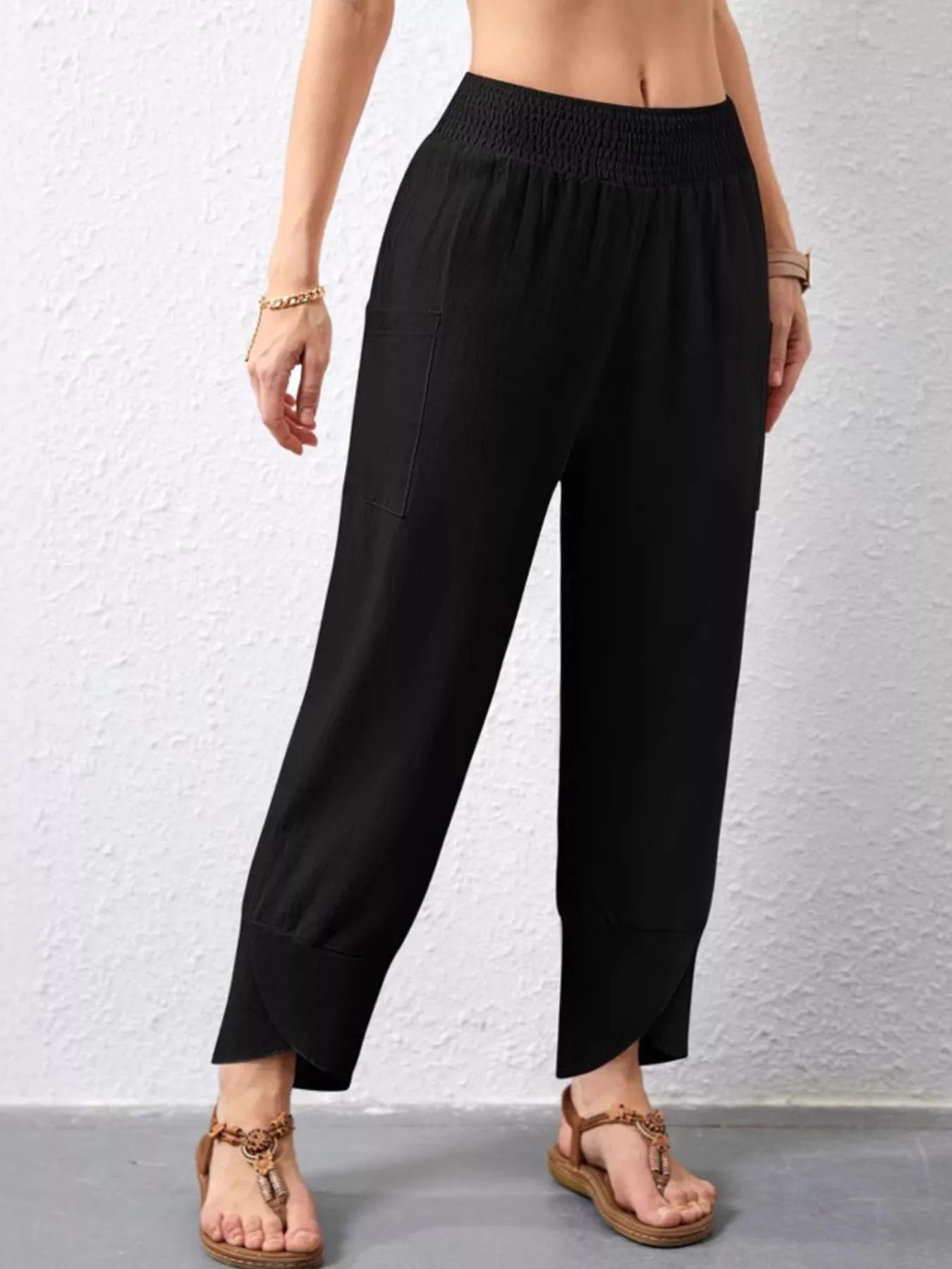 Elastic Waist Pants 