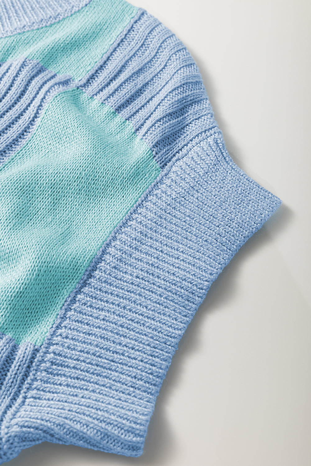 Black Checkered Color Block Crew Neck Short Sleeve Sweater Sweaters & Cardigans/Short Sleeve Sweaters