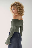 Double Take Ribbed Off-Shoulder Zip Up Long Sleeve Cardigan 