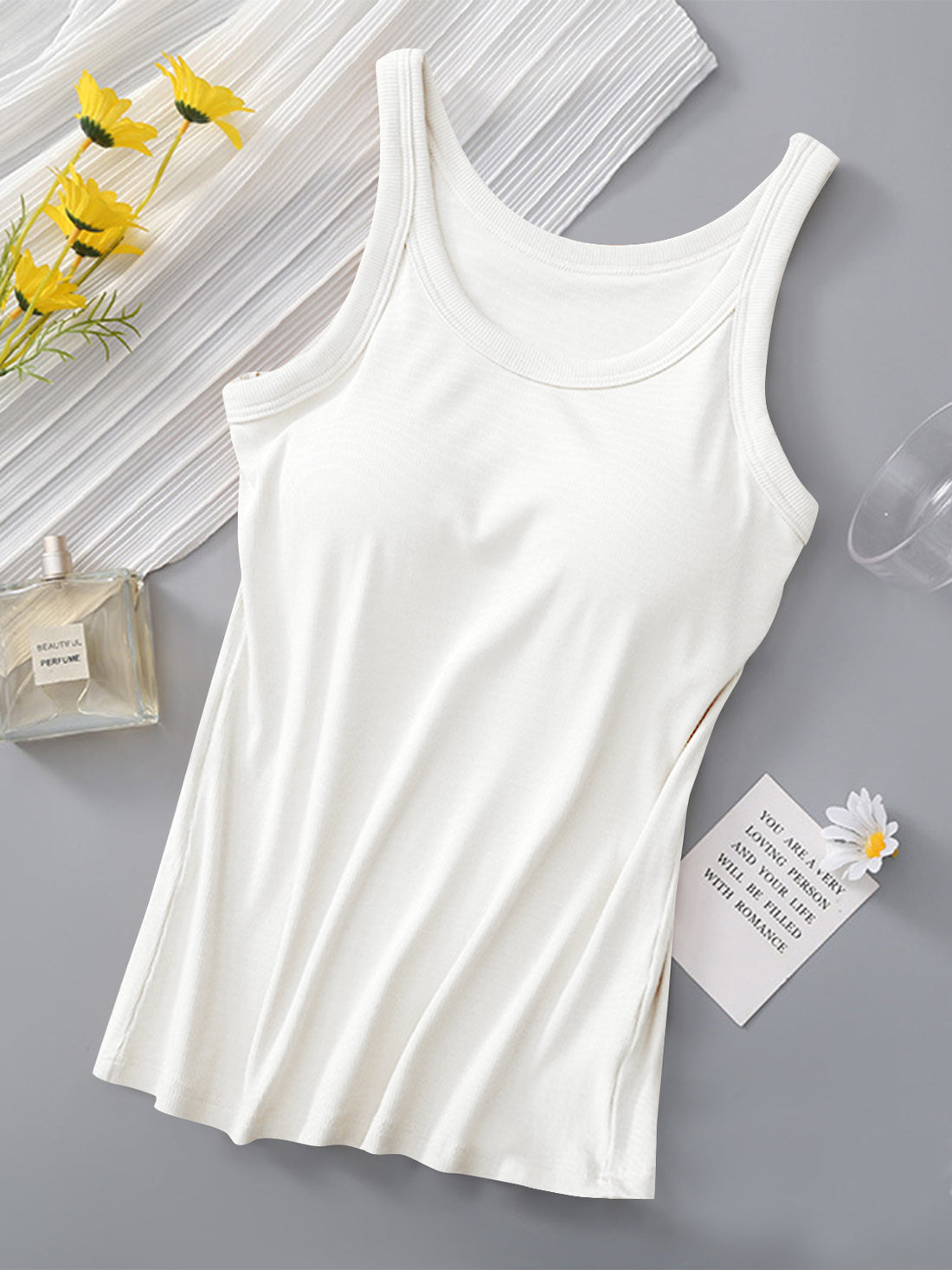 Round Neck Tank with Bra 