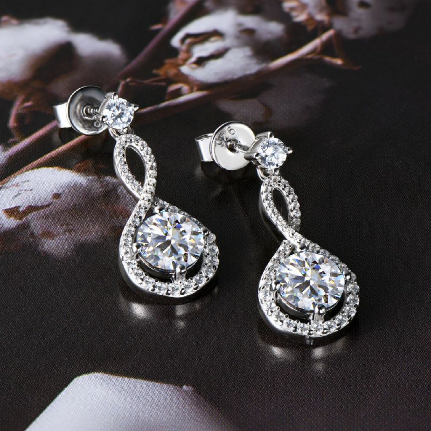 1 Carat Moissanite 925 Sterling Silver Earrings 