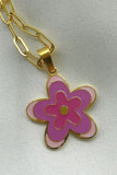 Flower Pendant Stainless Steel Necklace 