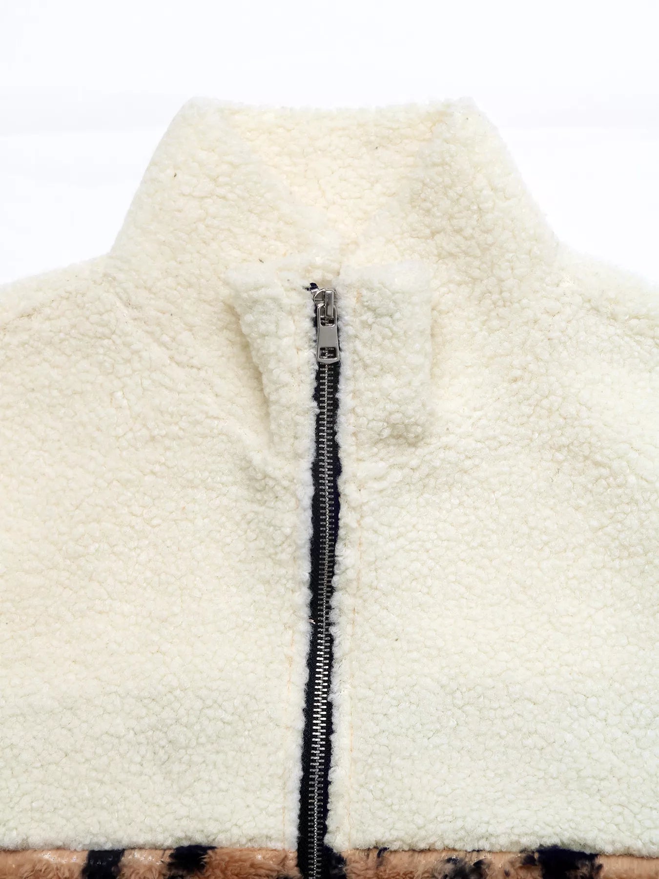 Leopard Zip Up Fleece Jacket 