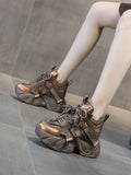 Chunky Platform Lace Up Sneakers 