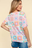 Haptics Flower Print Round Neck Short Sleeve T-Shirt 