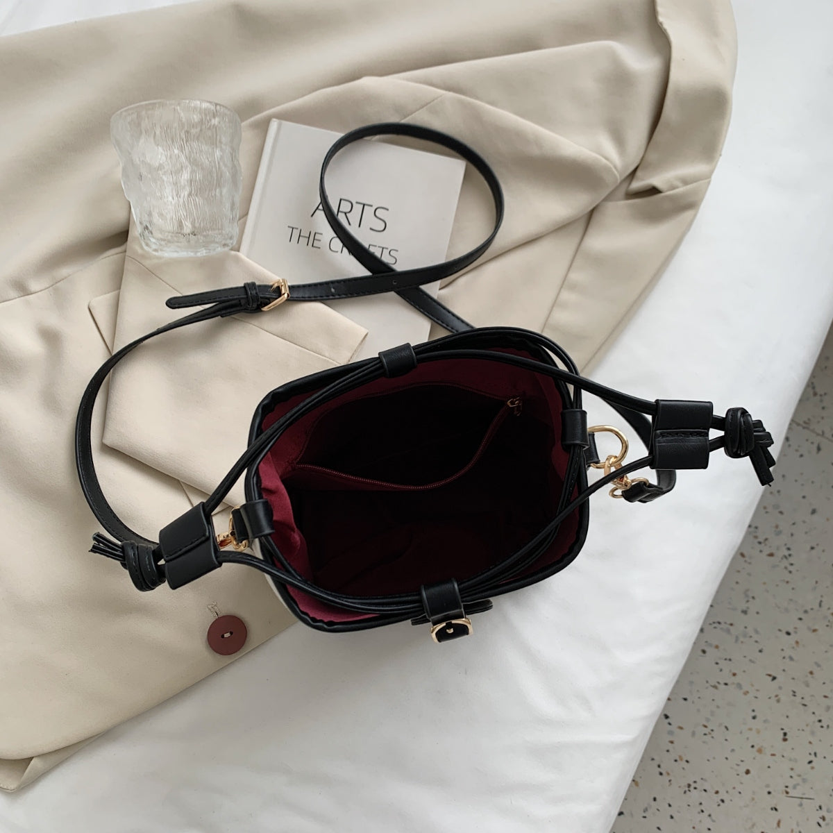 Straw Braided Adjustable Strap Crossbody Bag 