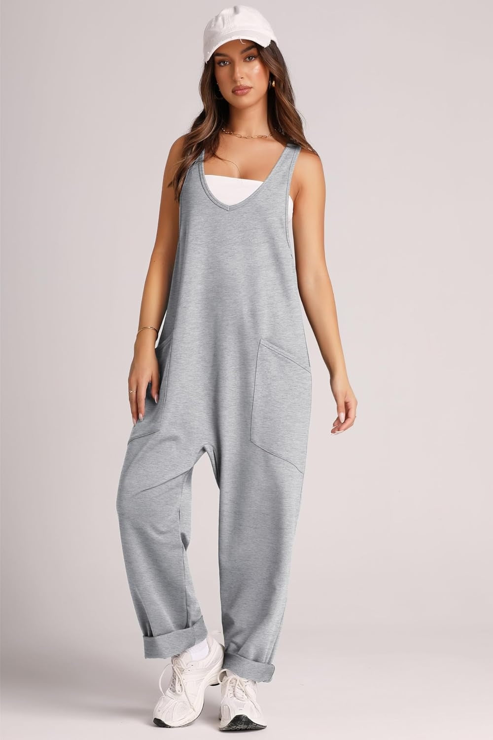 Lovelet Wide Strap Jumpsuit with Pockets 