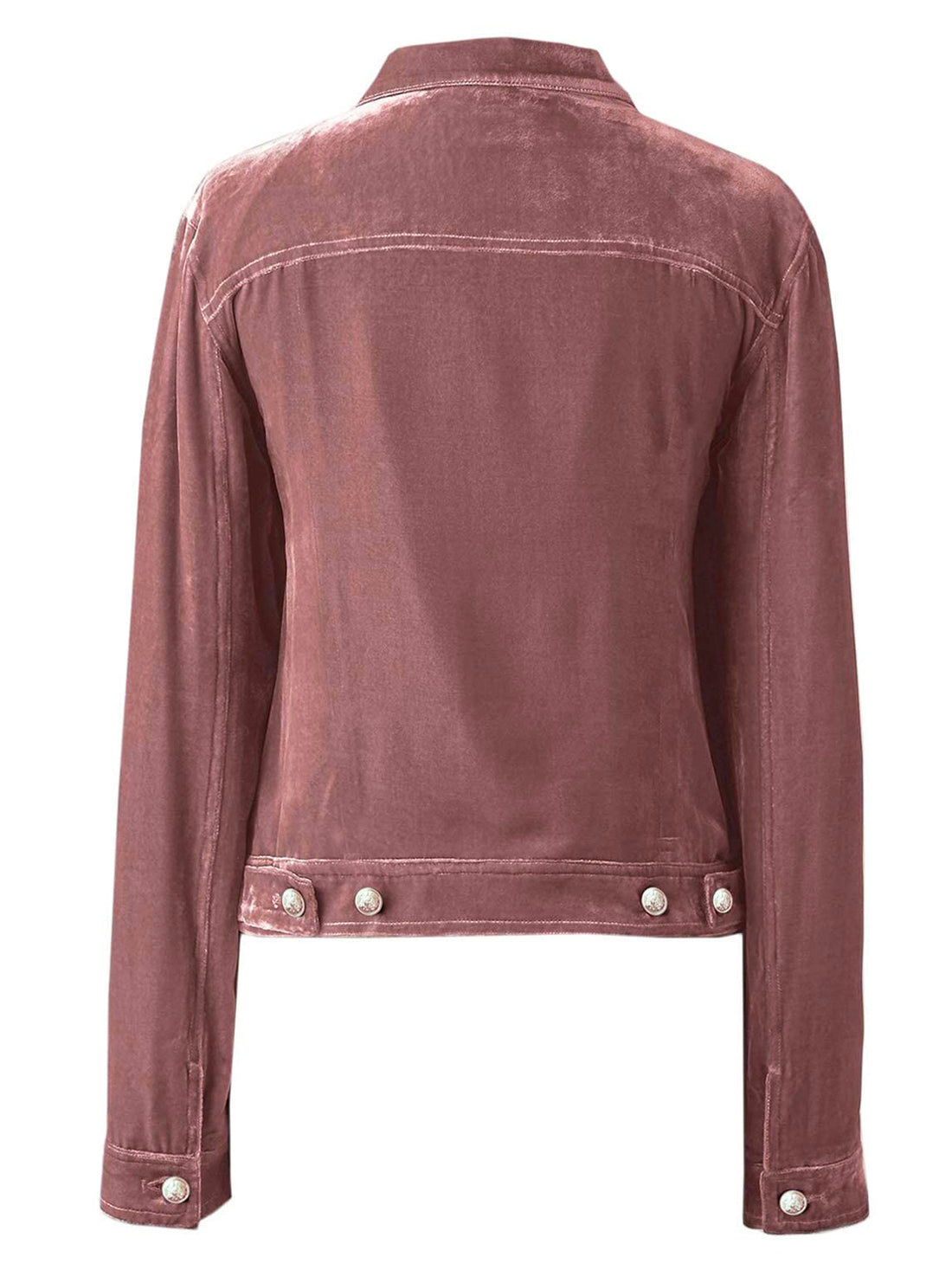 Button Up Long Sleeve Jacket with Chest Pockets 