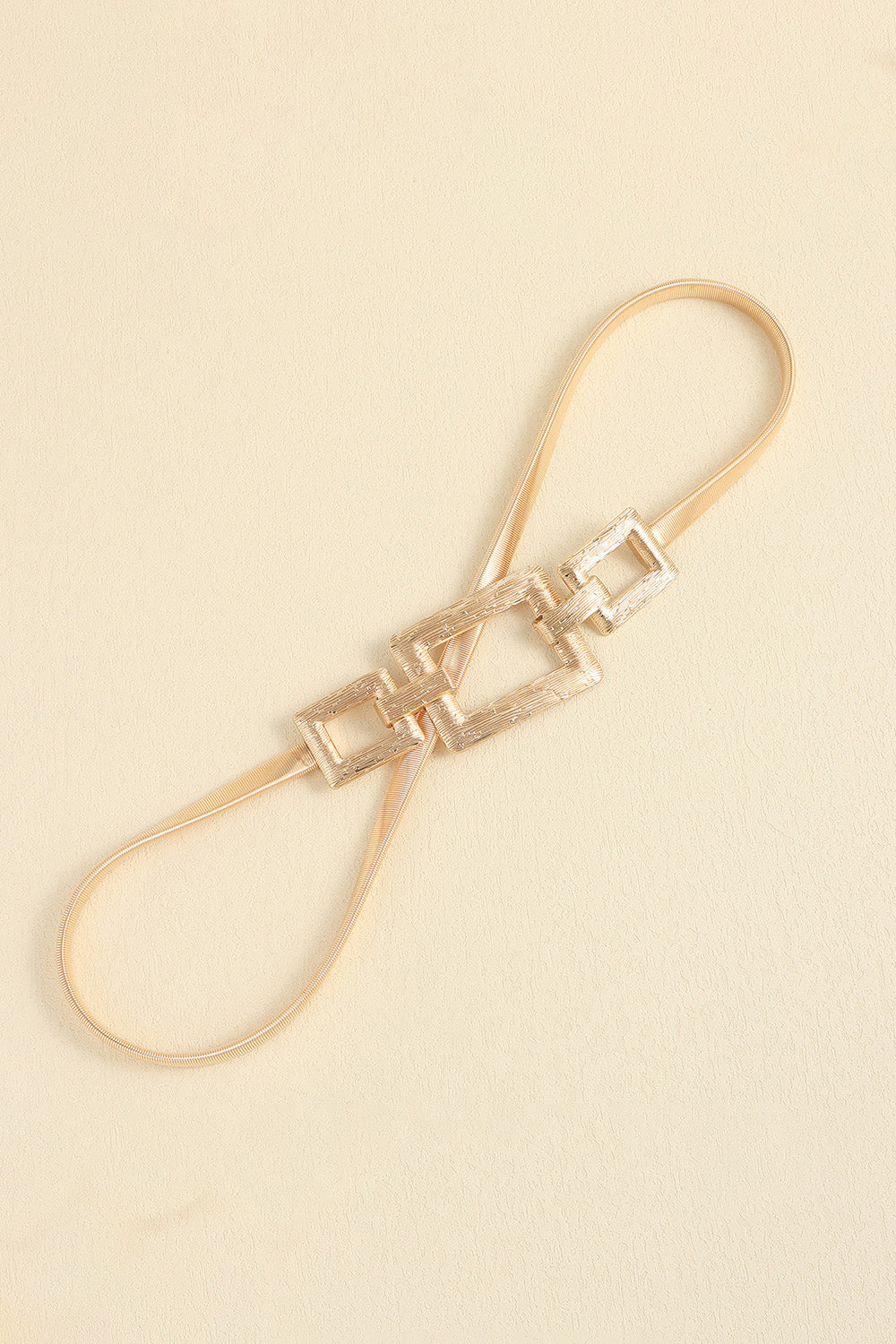 Square Shape Zinc Alloy Buckle Iron Belt 