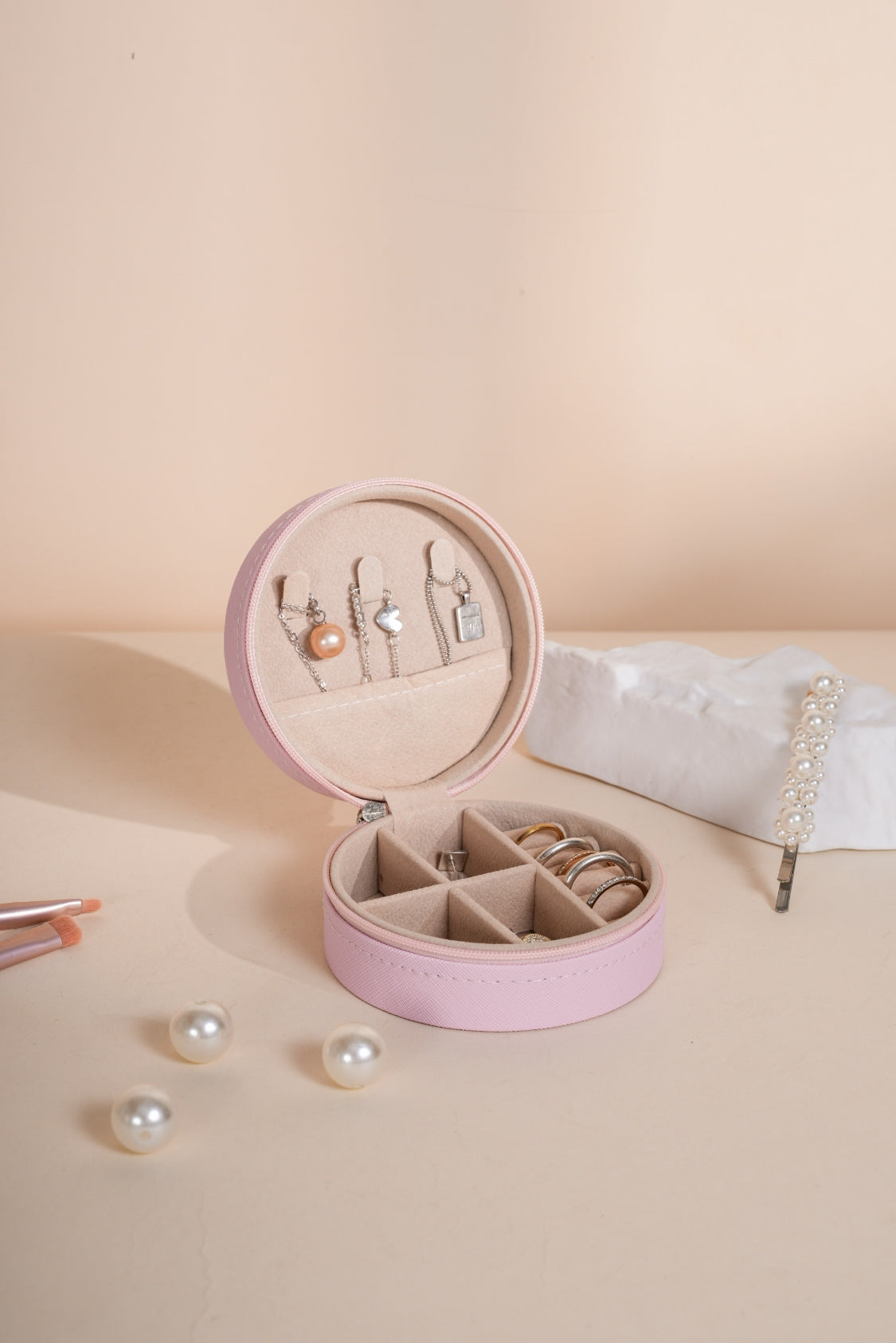 PU Leather Jewelry Storage Box 