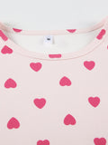 Heart Print Top and Shorts Loungewear Set Lingerie & Nightwear