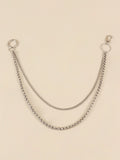 Double-Layered Metal Chain Belt 