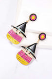 Witch's Hat Shape Synthetic Pearl Dangle Earrings 