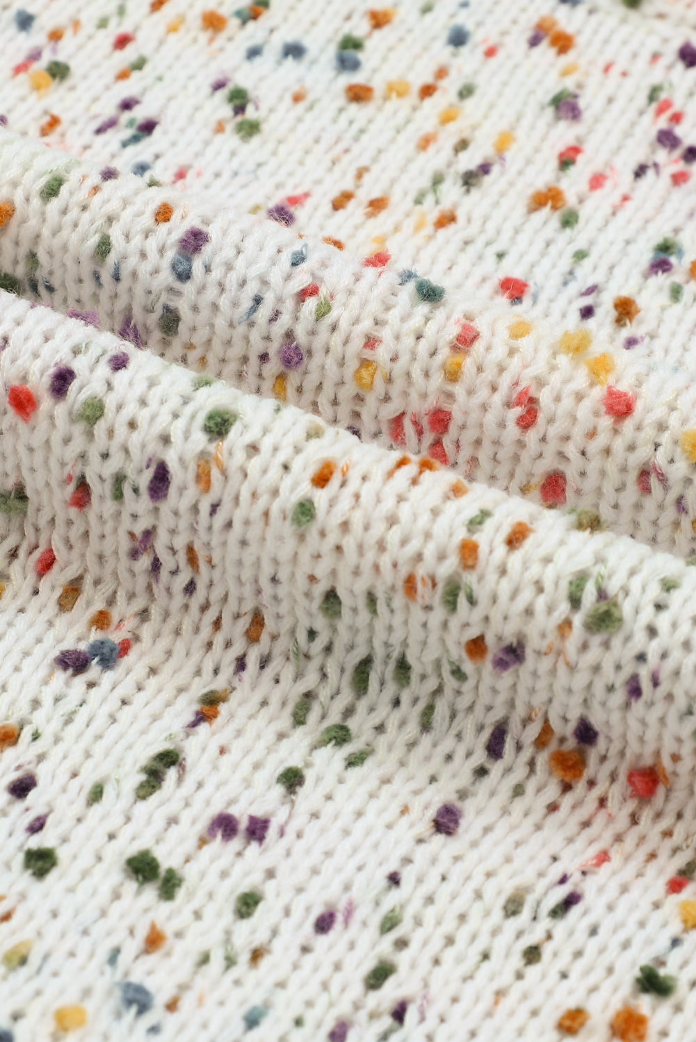 Confetti Round Neck Long Sleeve Sweater 