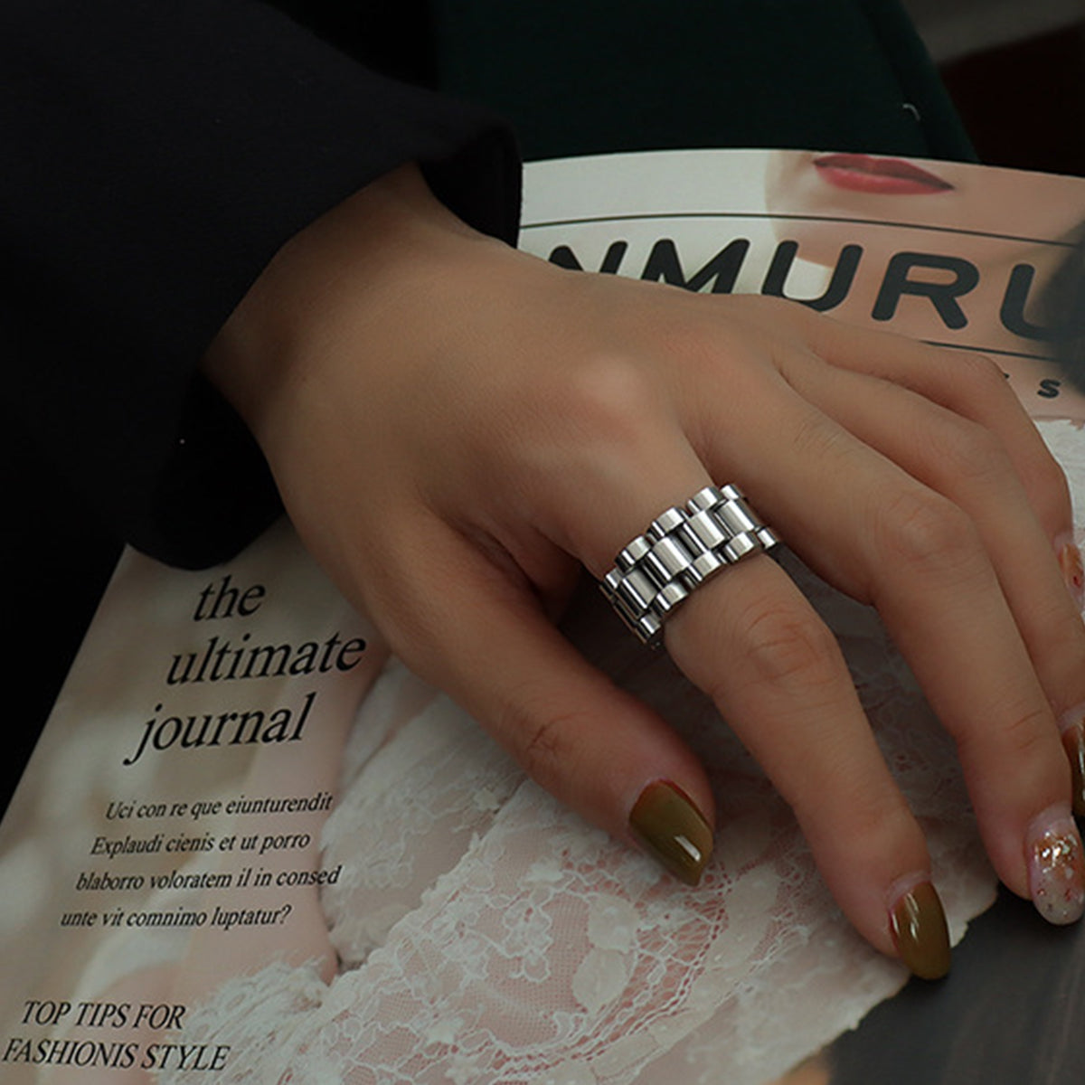 Plated Titanium Steel Ring 