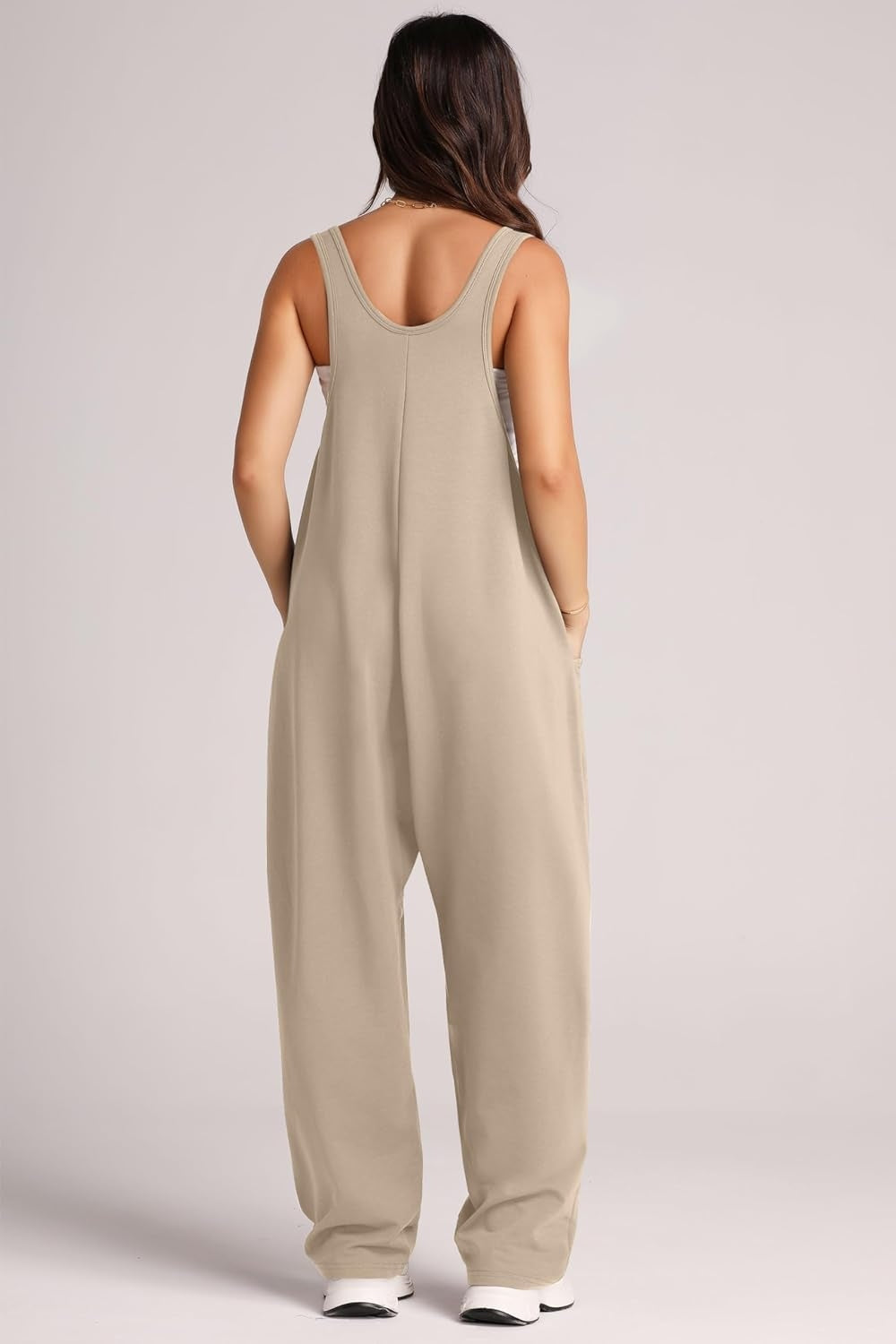 Lovelet Wide Strap Jumpsuit with Pockets 