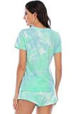 Tie-Dye Round Neck Short Sleeve Top and Shorts Lounge Set Lingerie & Nightwear
