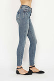 Judy Blue Full Size Tummy Control Vintage Wash Hem Destroy Skinny Jeans 