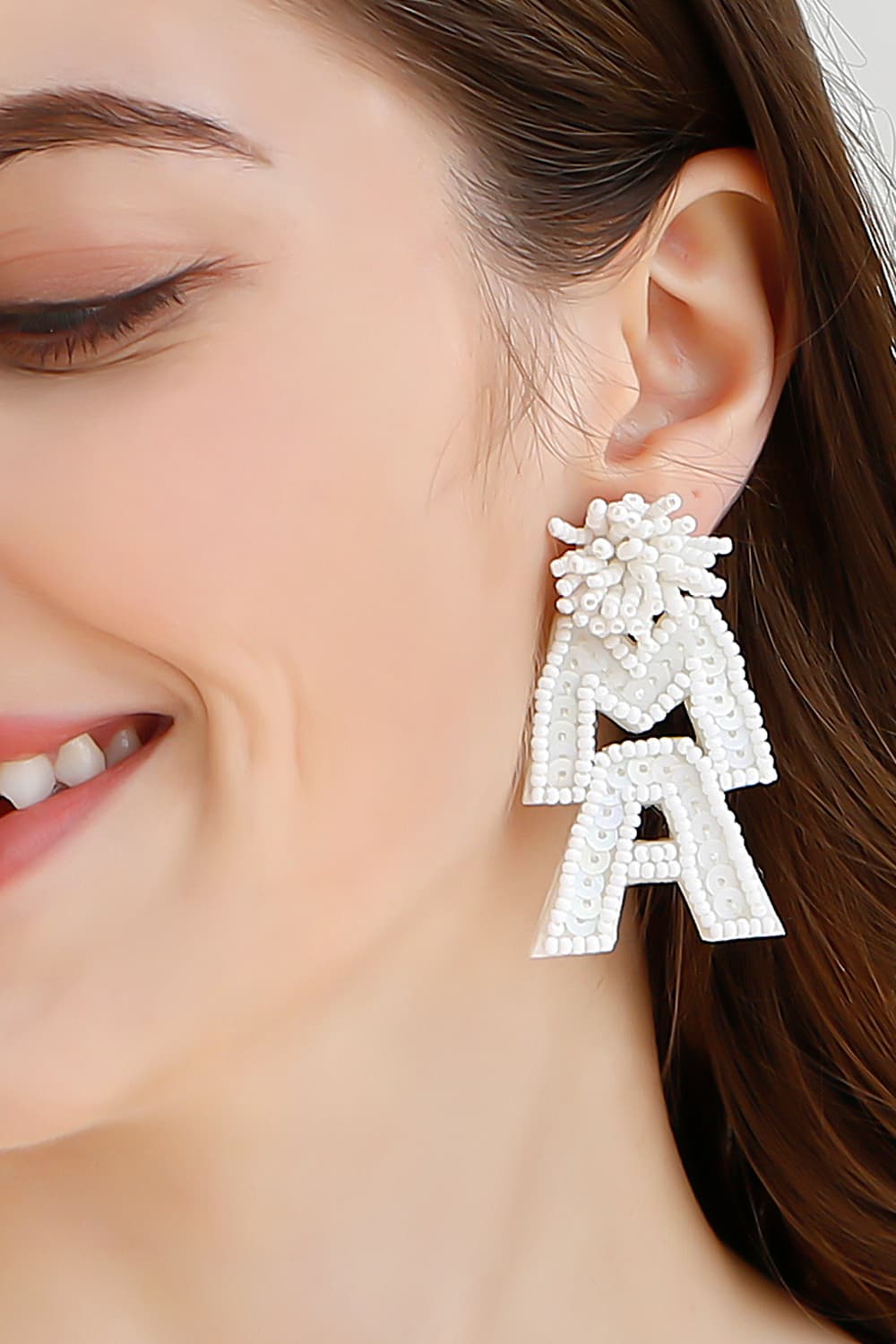 MAMA Beaded Dangle Earrings 