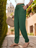 Perfee Textured High Waist Joggers 