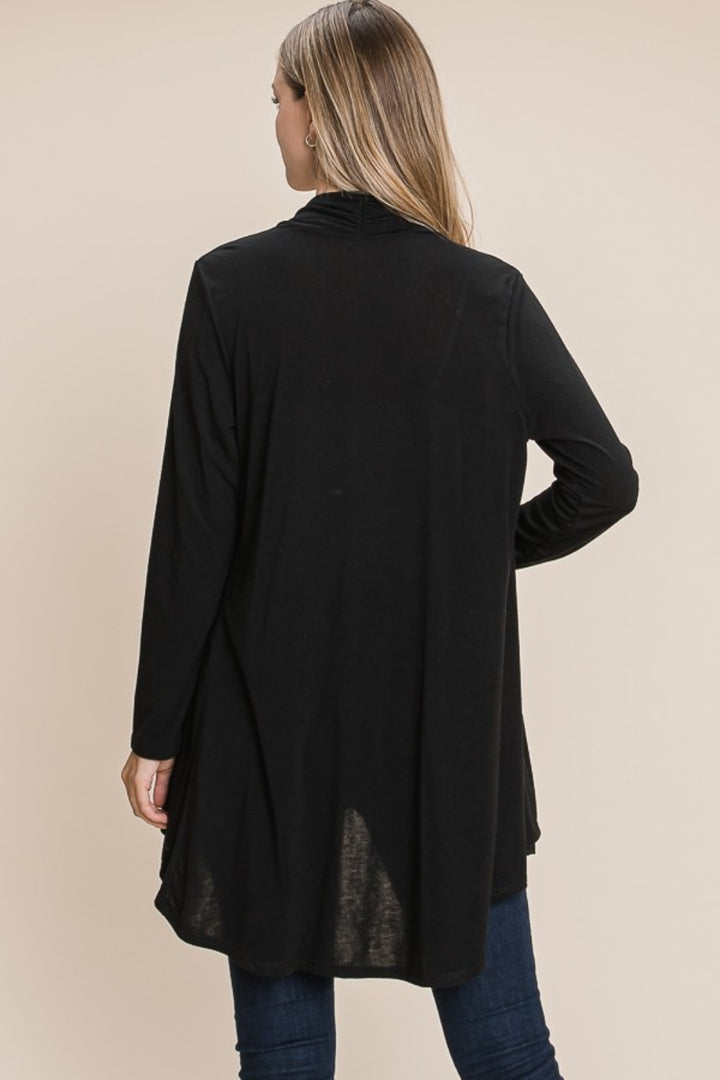 BOMBOM Open Front Long Sleeve Cardigan 