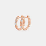 Moissanite 925 Sterling Silver Huggie Earrings 