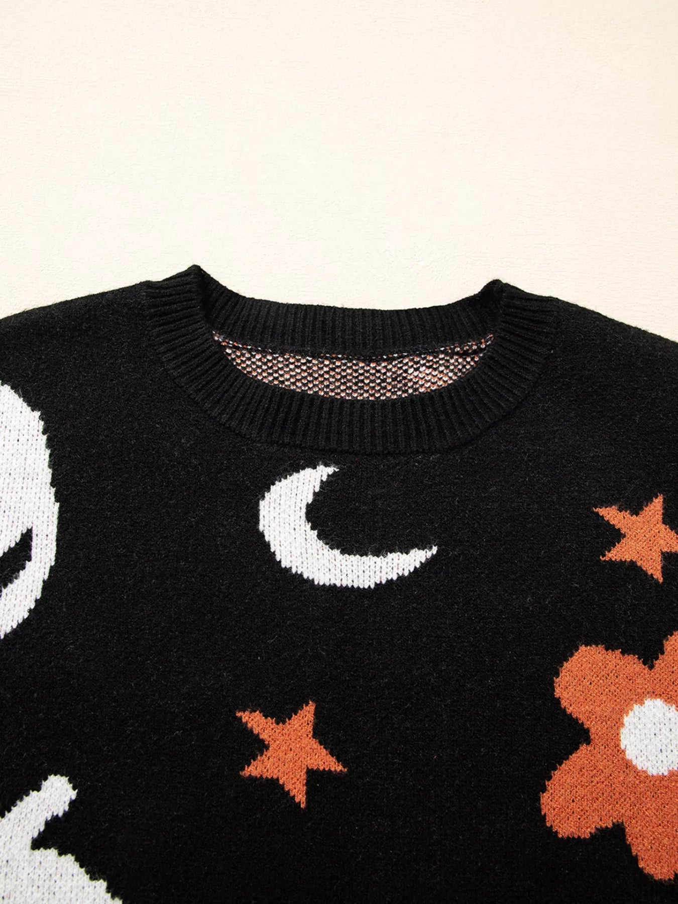 Halloween Gothic Pattern Long Sleeve Sweater 