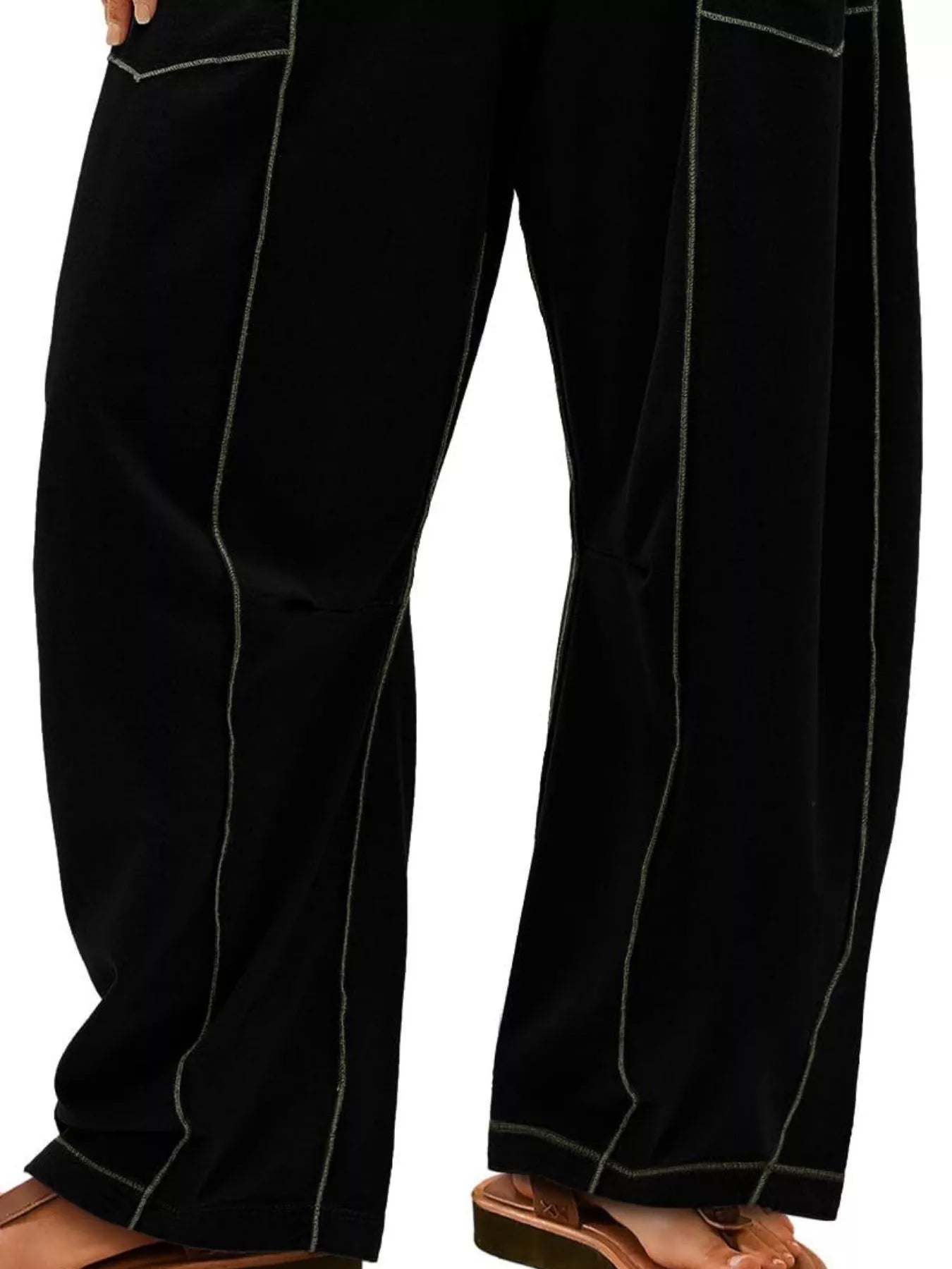 Drawstring Wide Leg Pants 