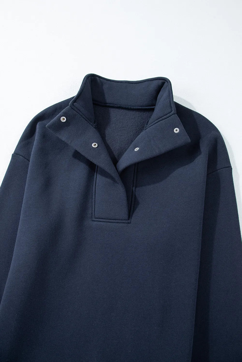 Half Snap Long Sleeve Top and Pants Active Set 