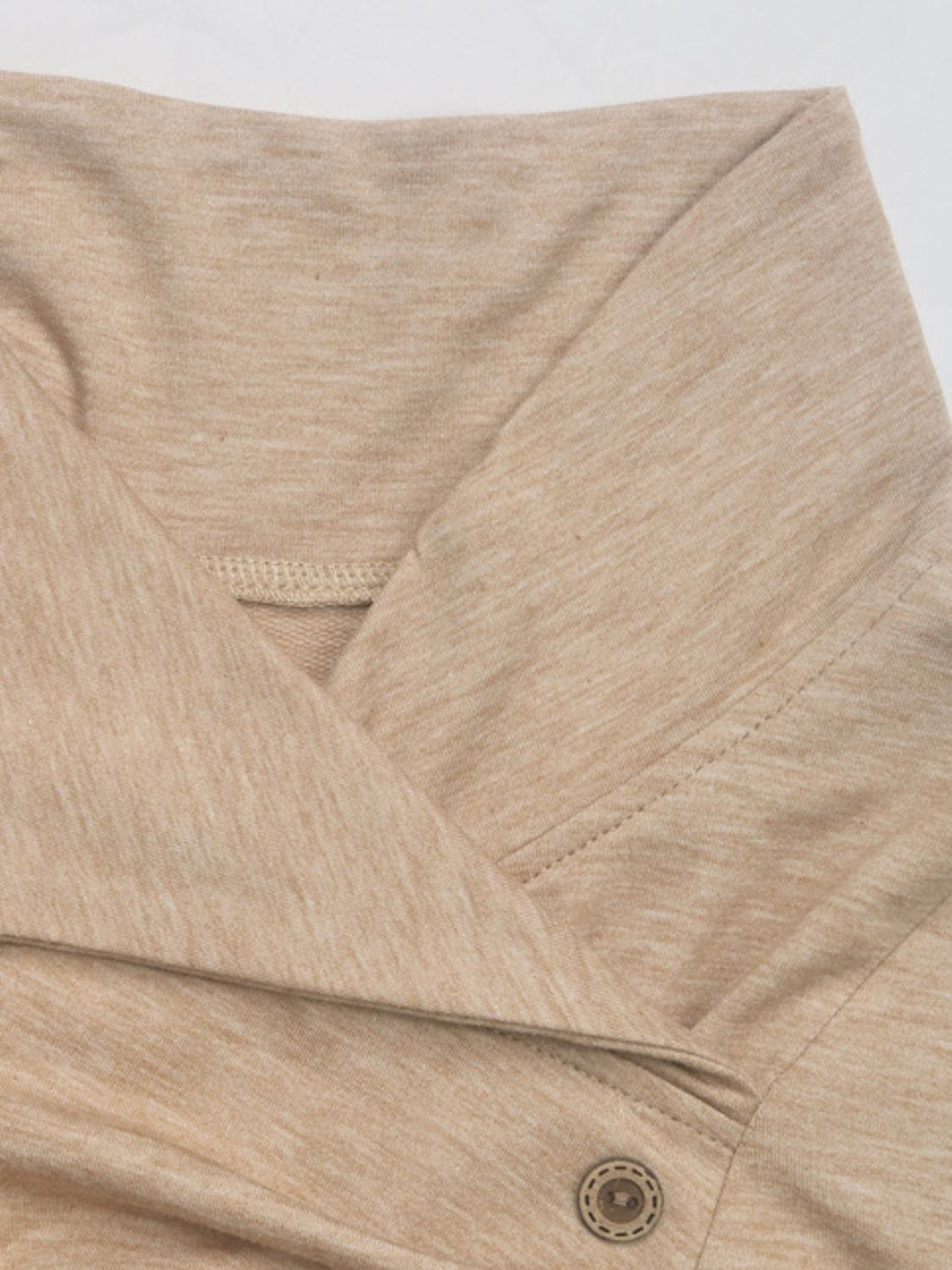 Perfee Asymmetric Mock Neck Long Sleeve Sweatshirt 