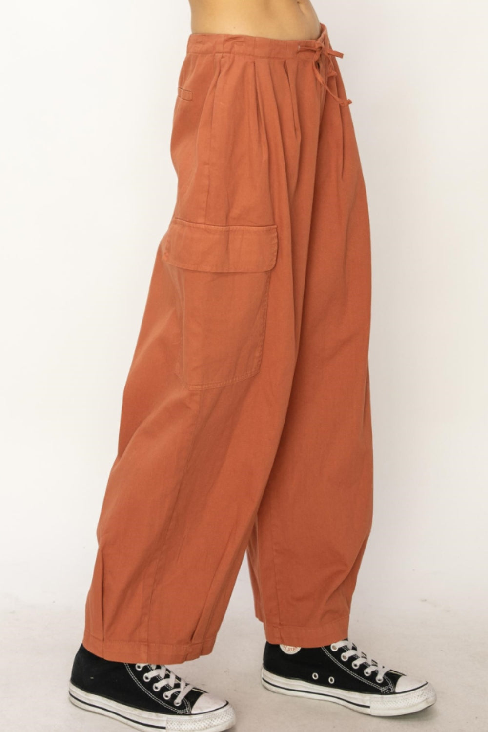 HYFVE Drawstring Cargo Wide Leg Pants 