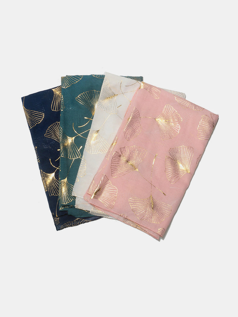 Ginkgo Leaf Polyester Scarf 