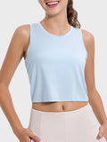 Millennia Drawstring Cutout Round Neck Active Tank 