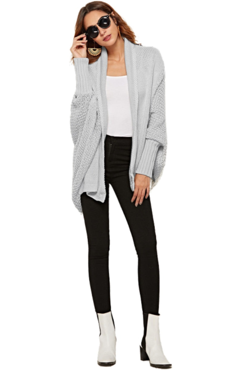 Angel Wings Open Front Batwing Sleeve Cardigan 