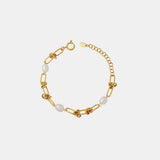 Freshwater Pearl Titanium Steel Bracelet 
